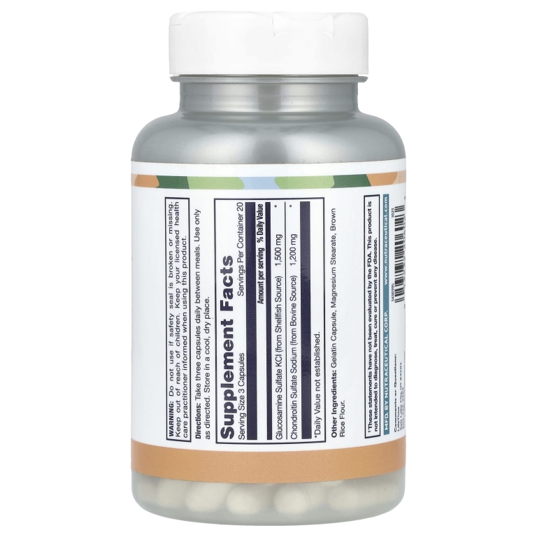 LifeTime Vitamins, Комплексная формула глюкозамина и хондроитина, 60 капсул