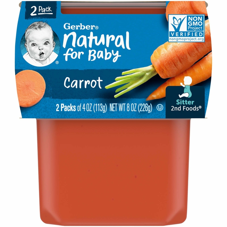 Gerber, морковь, 2 баночки, 113 г (4 унции) в каждой