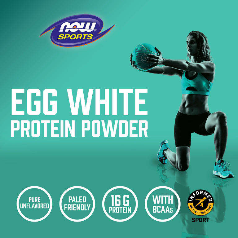 NOW Foods, Sports, протеиновый порошок яичного белка, с нейтральным вкусом, 2268 г (5 фунтов)