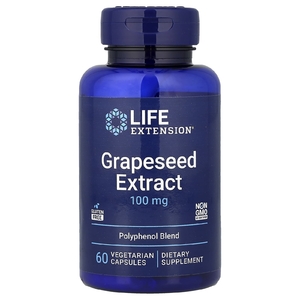 Life Extension, экстракт виноградных косточек, 60 вегетарианских капсул