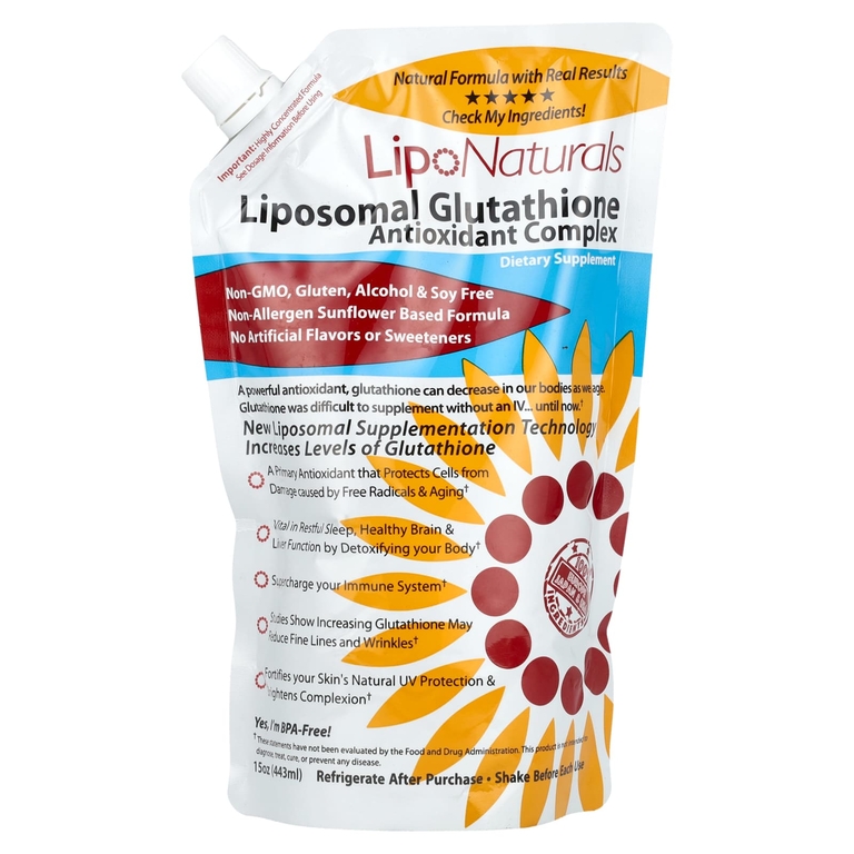 Lipo Naturals, Антиоксидантный комплекс - липосомальный глютатион с сетрией, 15 ж. унц. (443 мл)