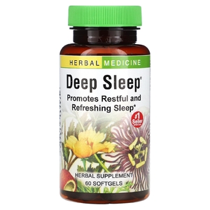 Herbs Etc., Снотворное Deep Sleep, 60 быстродействующих мягких таблеток