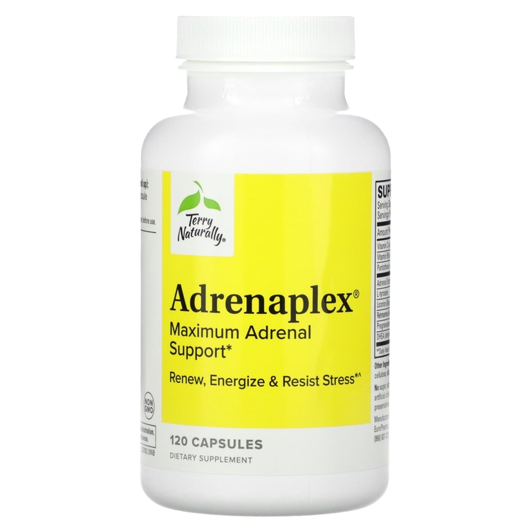 Terry Naturally, Adrenaplex, максимальная поддержка надпочечников, 120 капсул