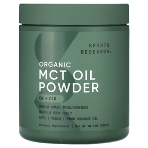 Sports Research, органическое масло MCT в порошке, 300 г (10,6 унции)