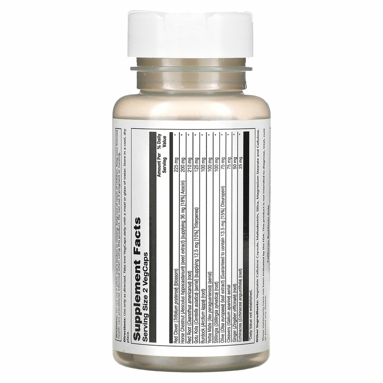 Solaray, Total Cleanse для лимфы, 60 вегетарианских капсул