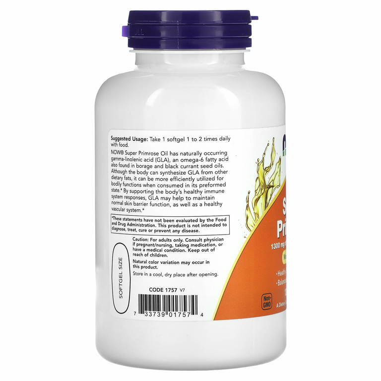 NOW Foods, Super Primrose, масло примулы вечерней, 1300 мг, 120 капсул