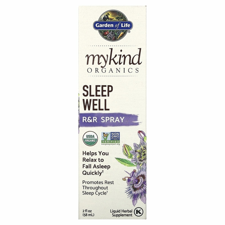 Garden of Life, MyKind Organics, Sleep Well, спрей для улучшения качества сна, 58 мл (2 унции)