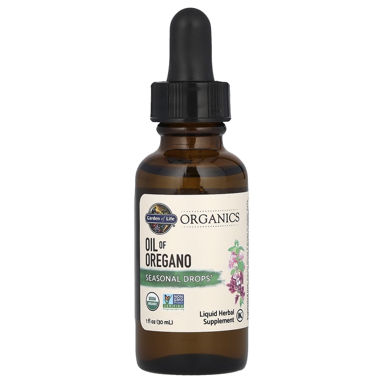 Garden of Life, Organics, масло орегано, сезонные капли, без спирта, 30 мл (1 жидк. унц.)