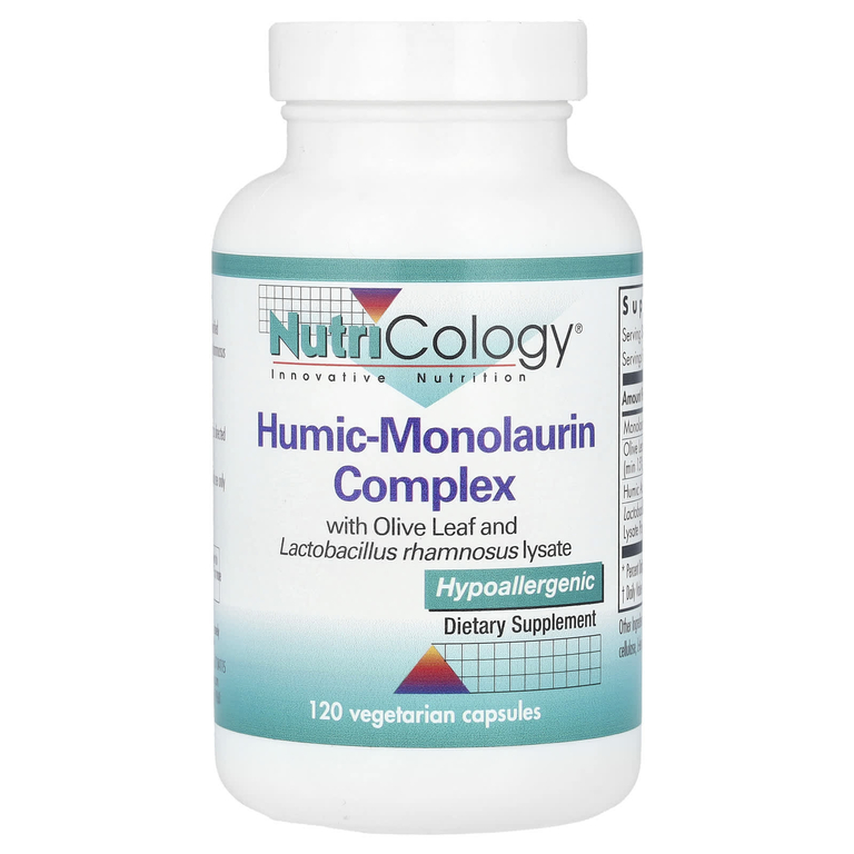 Nutricology, Гуминовый монолаурин, 120 вегетарианских капсул