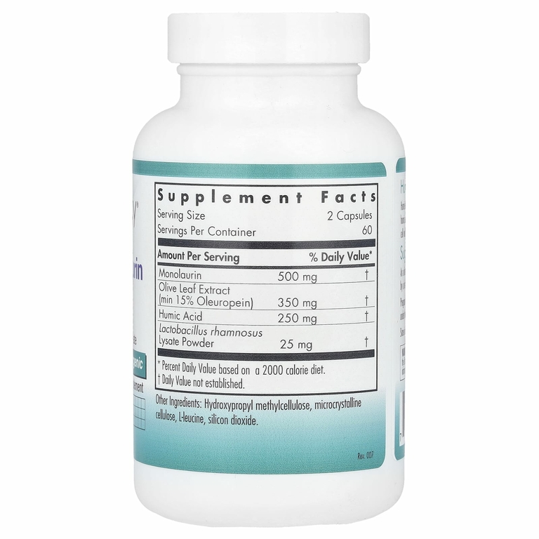 Nutricology, Гуминовый монолаурин, 120 вегетарианских капсул