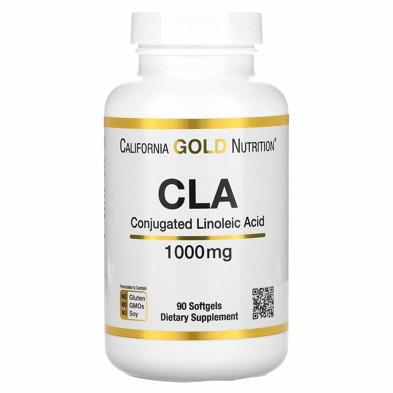 California Gold Nutrition, Clarinol, КЛК, конъюгированная линолевая кислота, 1000 мг, 90 мягких таблеток