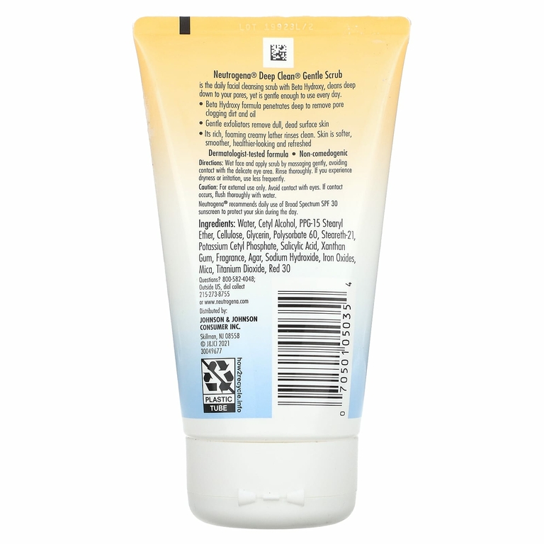 Neutrogena, Deep Clean, нежный скраб, 124 мл (4,2 жидк. унции) (Товар снят с продажи) 
