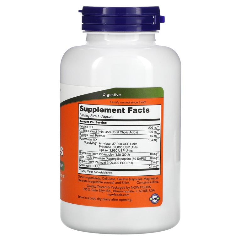 NOW Foods, суперферменты, 180 капсул