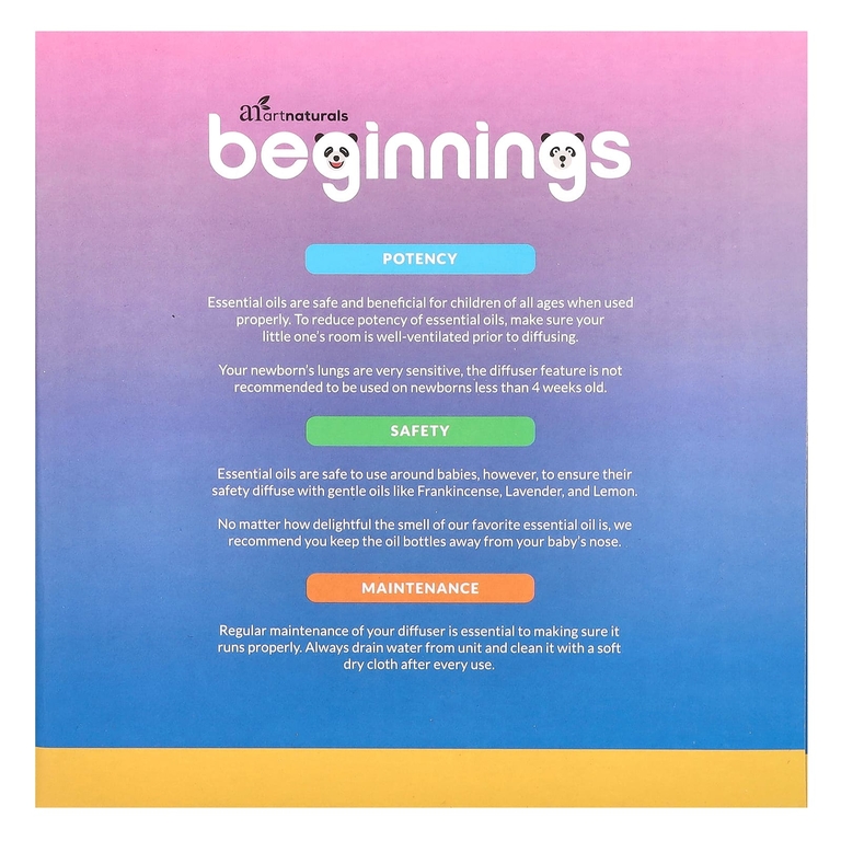 artnaturals, Beginnings, Sleep 'N Slumber, ультразвуковой масляный диффузор со звуками для спокойного сна, 1 шт.