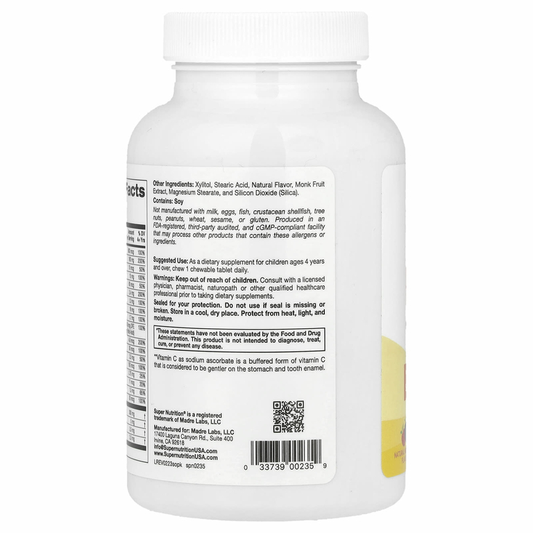 Super Nutrition, Perfect Kids, мультивитаминный комплекс для детей, ягодный вкус, 60 вегетарианских жевательных таблеток