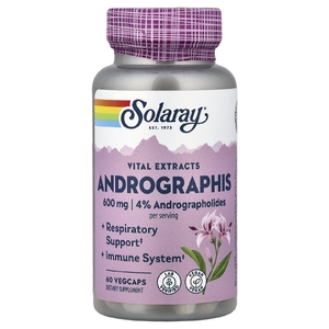 Solaray, Vital Extracts, андрографис, 60 капсул на растительной основе