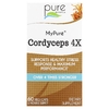 Pure Essence, MyPure, кордицепс 4X, 60 капсул в растительной оболочке