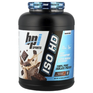 BPI Sports, ISO HD, 100% чистый изолят протеина, со вкусом шоколадного брауни, 2208 г (4,9 фунта) (Товар снят с продажи) 