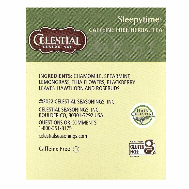 Celestial Seasonings, Sleepytime, травяной чай, без кофеина, 20 чайных пакетиков, 29 г (1,0 унции)