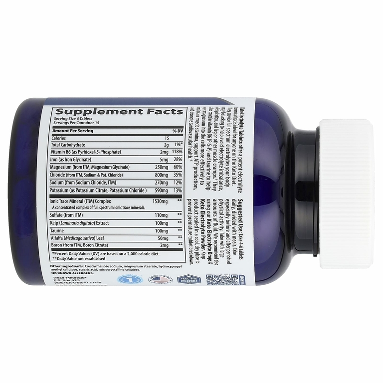 Trace Minerals ®, кето-электролиты в таблетках, 90 таблеток