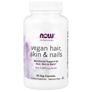 NOW Foods, Solutions, веганская добавка для здоровья волос, кожи и ногтей, 90 вегетарианских капсул