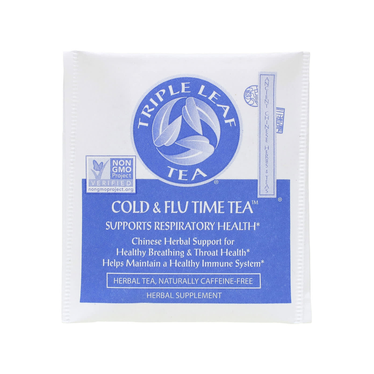Triple Leaf Tea, травяной чай от простуды и гриппа, без кофеина, 20 чайных пакетиков, 30 г (1,06 унции)