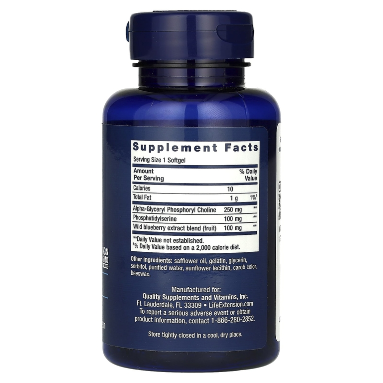 Life Extension, Cognitex, альфа-ГФХ, 30 капсул