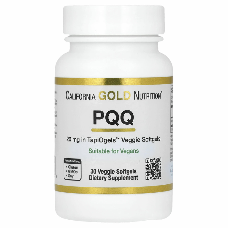 California Gold Nutrition, пирролохинолинхинон, 20 мг, 30 растительных капсул