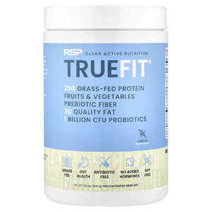 RSP Nutrition, TrueFit, сывороточный протеиновый коктейль из экологически чистых ингредиентов, ваниль, 940 г (2 фунта)