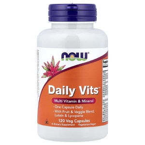NOW Foods, Daily Vits™, мультивитамины и минералы, 120 растительных капсул