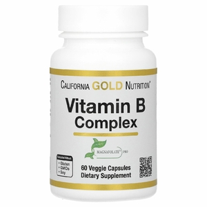California Gold Nutrition, комплекс витаминов группы B, 60 растительных капсул
