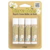Sierra Bees, Органические бальзамы для губ, какао-масло, 4 штуки в упаковке весом 0,15 унции (4,25 г) каждая