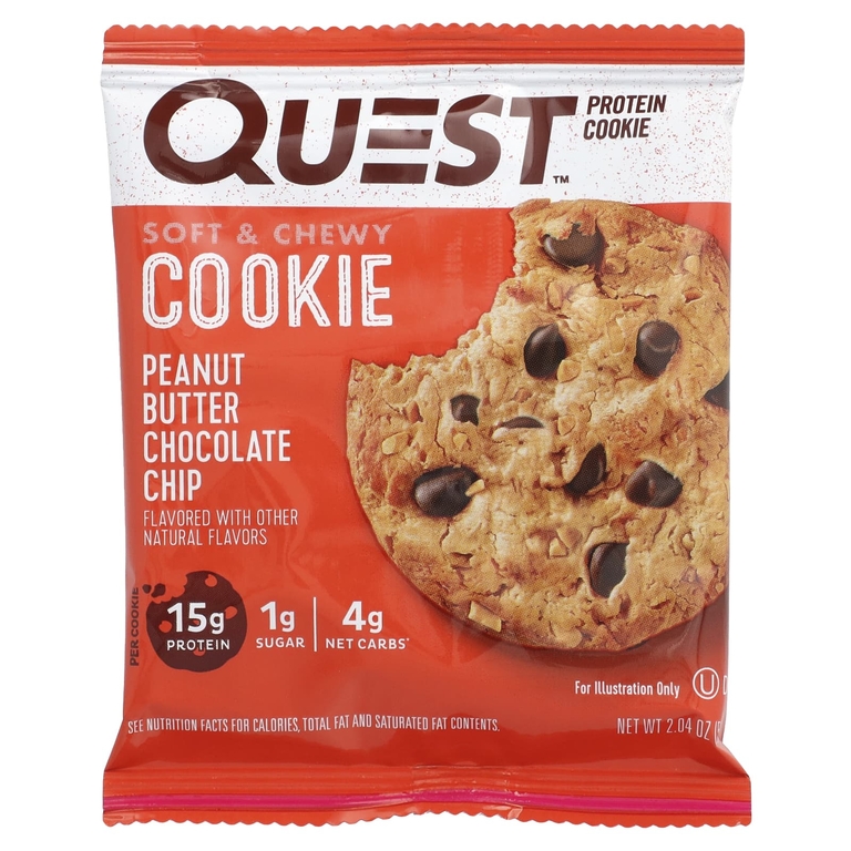 Quest Nutrition, Protein Cookie, арахисовая паста с шоколадной крошкой, 12 печений, 58 г (2,04 унции)