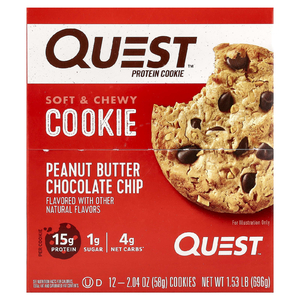 Quest Nutrition, Protein Cookie, арахисовая паста с шоколадной крошкой, 12 печений, 58 г (2,04 унции)