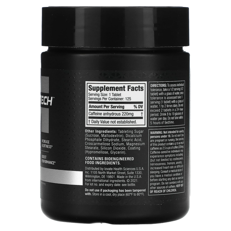 MuscleTech, Platinum 100%, кофеин, 220 мг, 125 таблеток