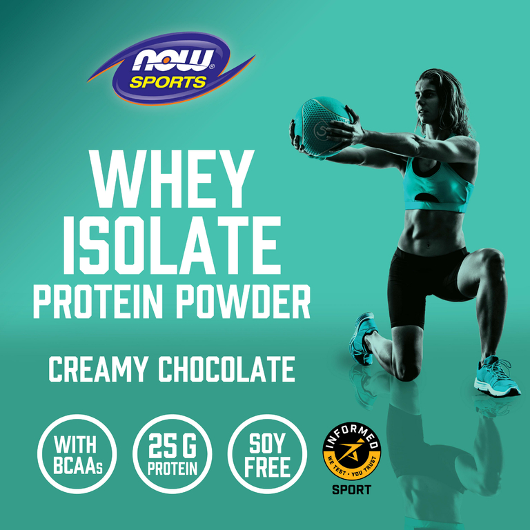 NOW Foods, Sports, изолят сывороточного протеина, сливочный шоколад, 816 г (1,8 фунта)