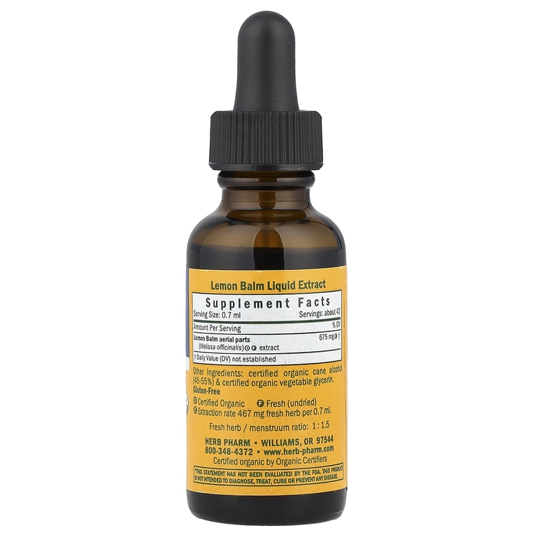 Herb Pharm, мелисса лекарственная, 30 мл (1 жидк. унция) (675 мг в 1 порции)