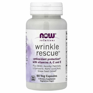 NOW Foods, комплекс от морщин Wrinkle Rescue™, 60 растительных капсул
