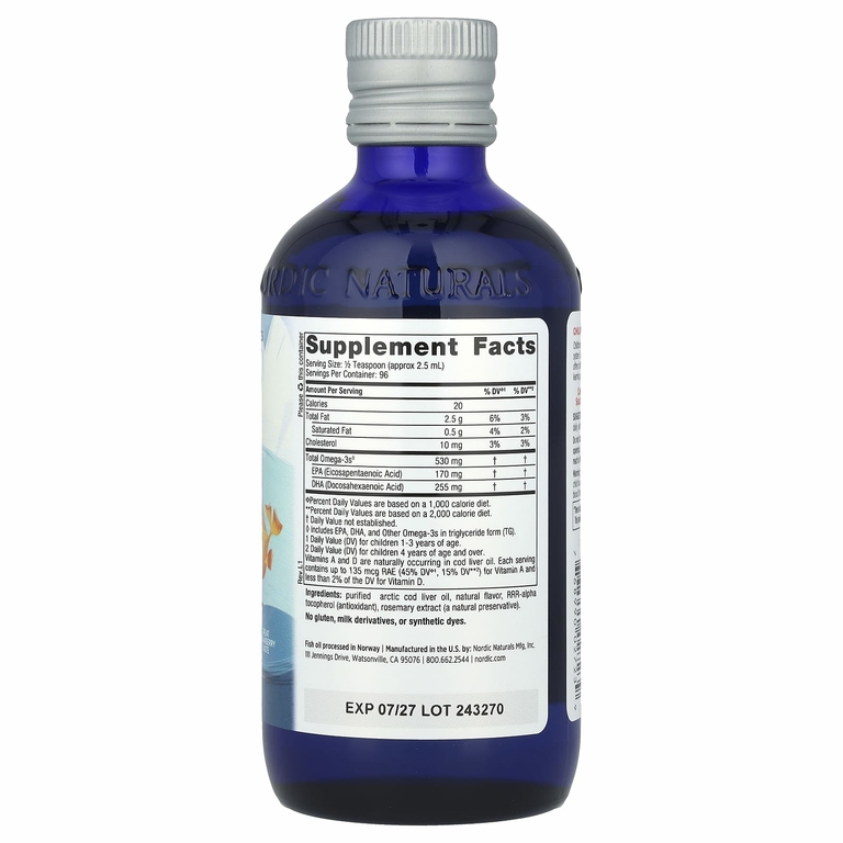 Nordic Naturals, DHA для детей от 1 года, со вкусом клубники, 237 мл (8 жидк. Унций)