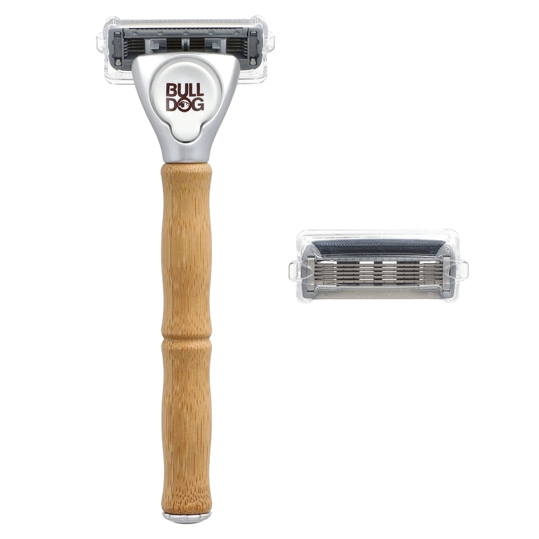 Bulldog Skincare For Men, Original Bamboo Razor, 1 шт., 2 вкладыша