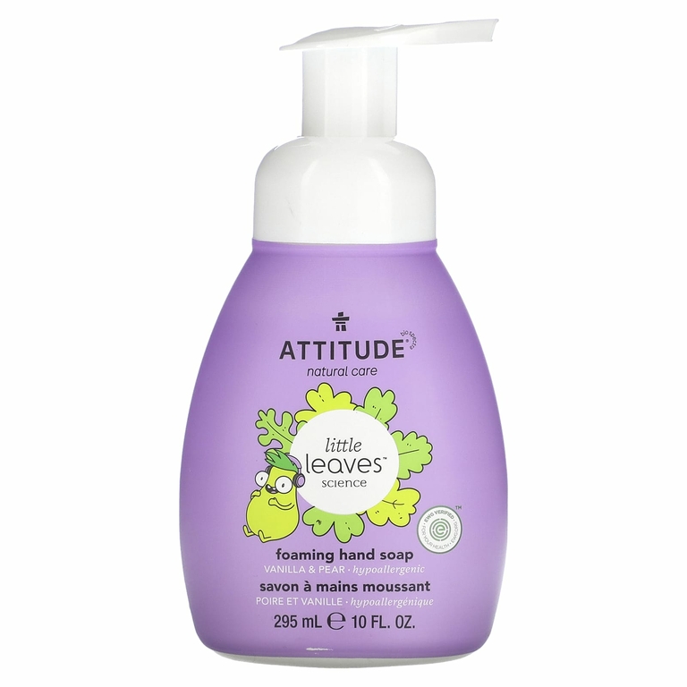 ATTITUDE, Little Leaves Science, пенящееся мыло для рук, ваниль и груша, 295 мл (10 жидк. унц.)