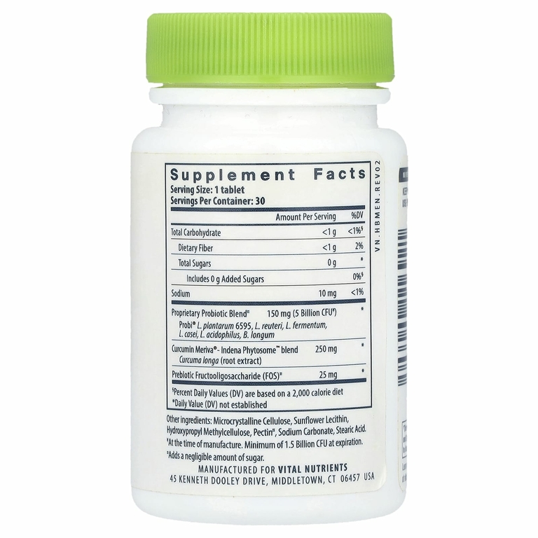 Vital Nutrients, Hyperbiotics®, пробиотик Pro-Men®, 30 веганских таблеток