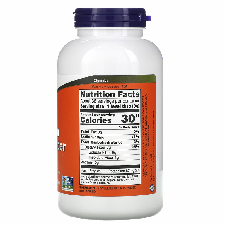 NOW Foods, порошок из шелухи семян подорожника, 340 г (12 унций)