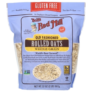 Bob's Red Mill, Традиционные овсяные хлопья, цельнозерновые, без глютена, 907 г (32 унции)