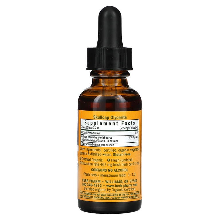 Herb Pharm, шлемник, без спирта, 30 мл (1 жидк. унция)