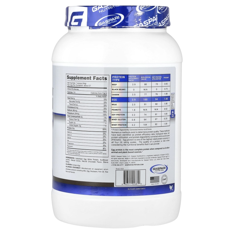 Gaspari Nutrition, Proven Egg™, 100% протеин из яичного белка, шоколад, 900 г (2 фунта)