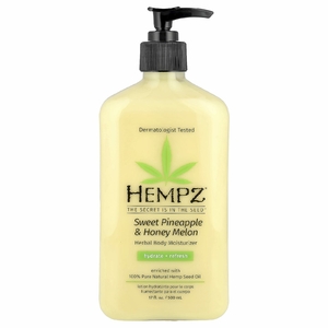 Hempz, Травяное увлажняющее средство для тела, сладкий ананас и медовая дыня, 500 мл (17 жидк. унц.)