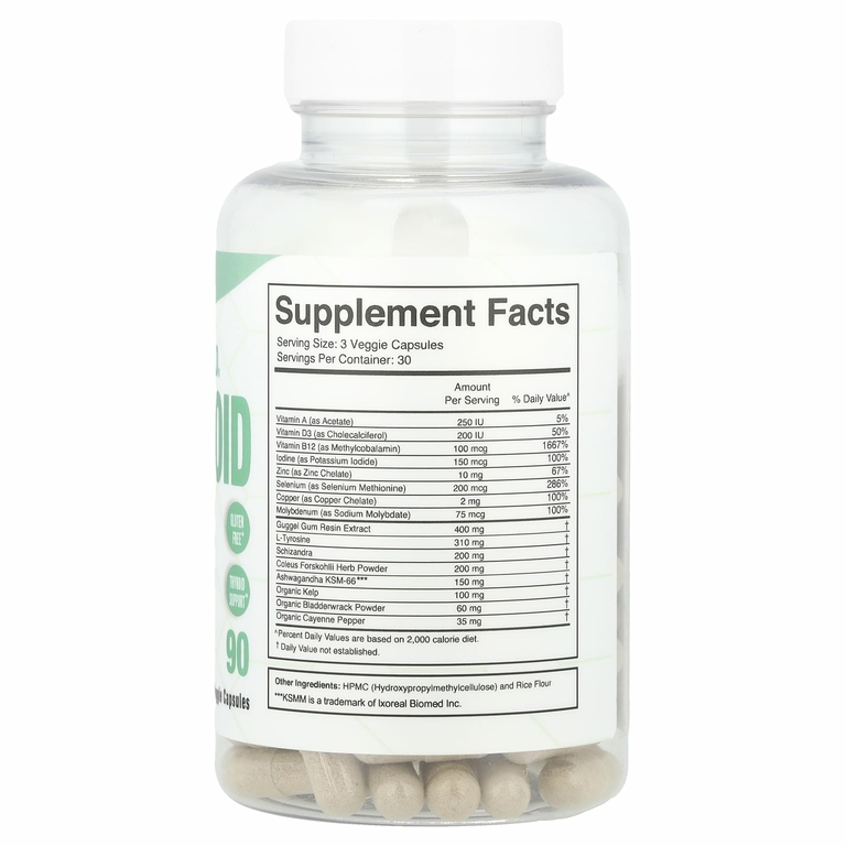Divine Health, доктора медицины Кольбера Thyroid Zone, 90 растительных капсул