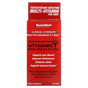 MuscleMeds, Vitamin T, мультивитамины для повышения уровня тестостерона для мужчин, 90 таблеток