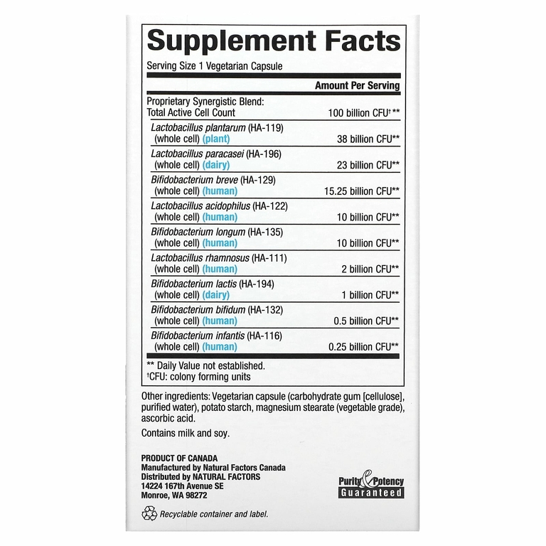 Natural Factors, Ultimate Probiotic Critical Care, пробиотики для лечения критических состояний, 100 миллиардов КОЕ, 30 вегетарианских капсул